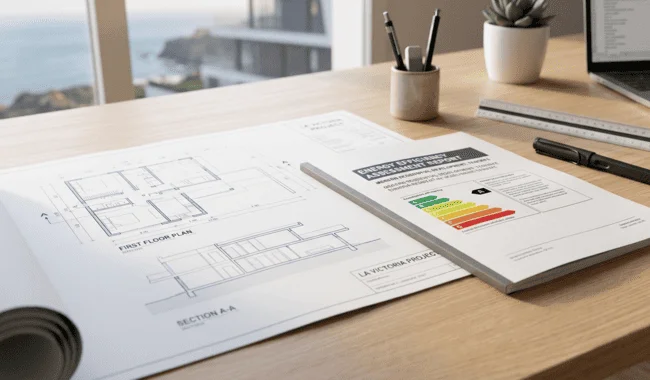 Planos arquitectónicos y estudio de viabilidad energética para proyecto de aerotermia